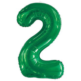 Green Giant Foil Number Balloon - 2 - The Party Room